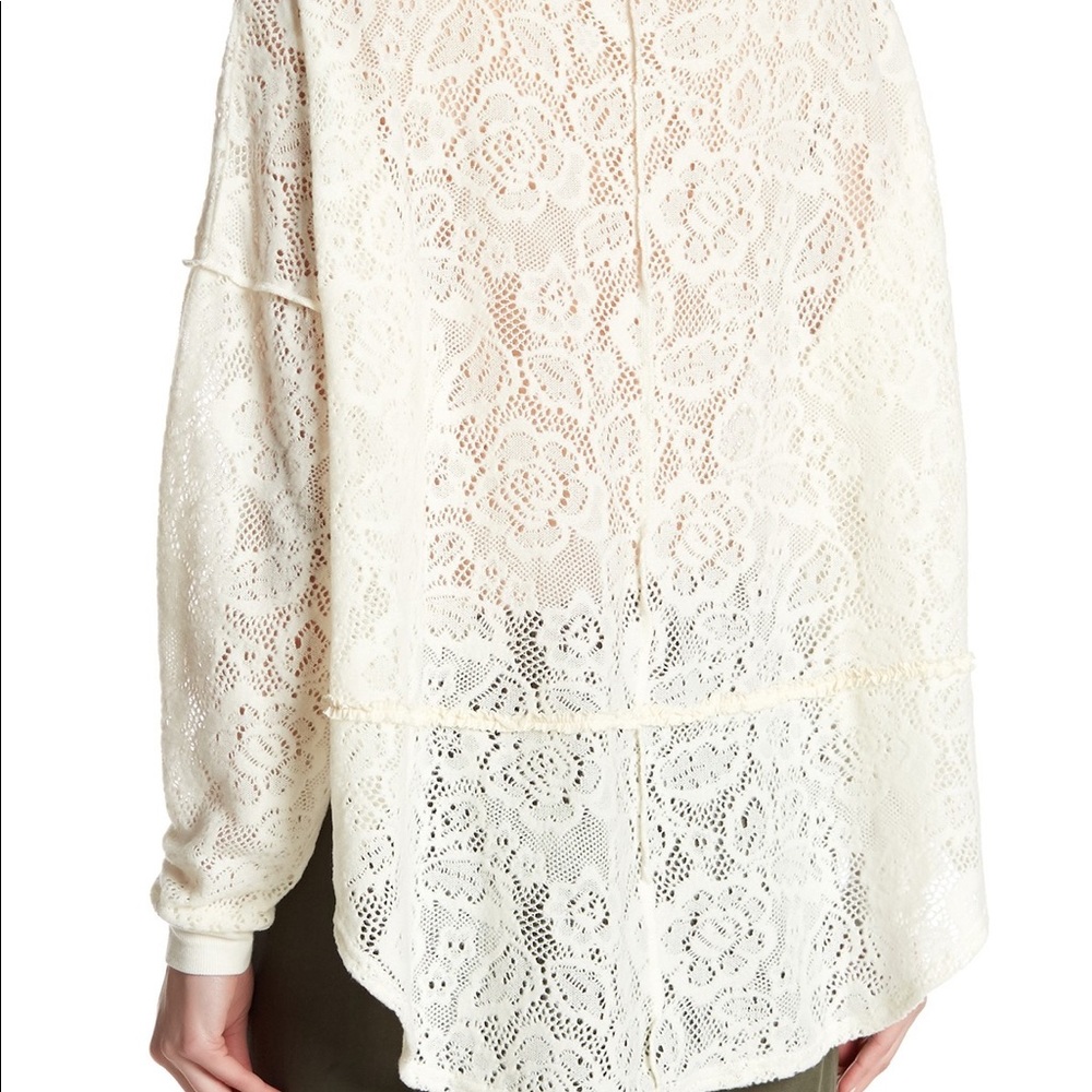 NWT Free PeopleNot Cold in this Floral Knit Top - Picture 7 of 7